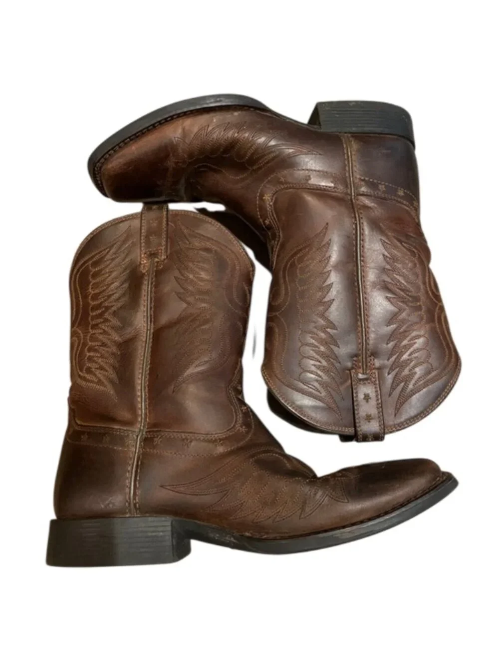 Ariat 10017313 Honor Youth Boys Cowboy Boots Brown Leather Size 5 M Mid Calf